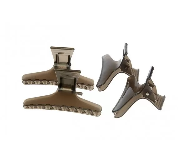 Inddelings-klemme - hair clips 4 stk. Sort