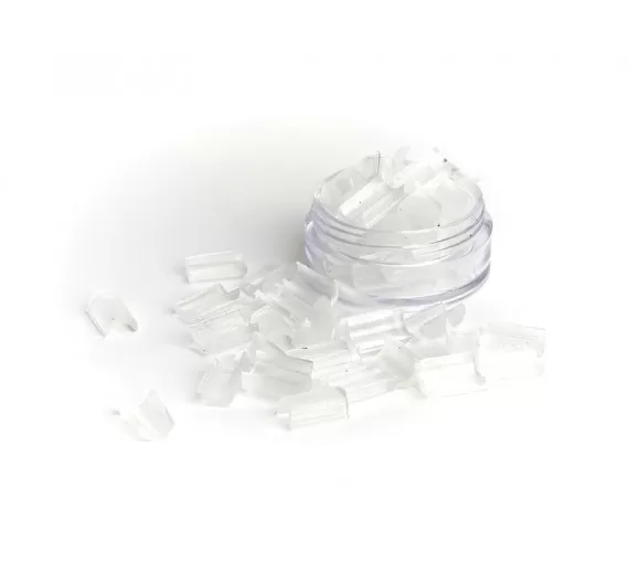 100 stk. Refill keratin bondings til hot fusion extensions - Hvid