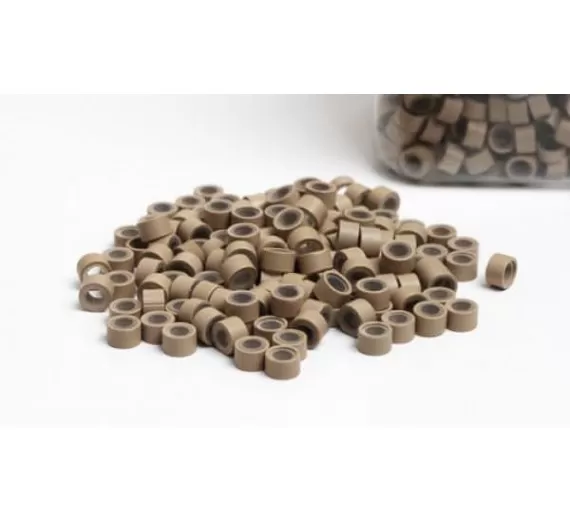 Microringe med silikone til påsætning af cold fusion hårextensions - Brug microrings til stick hairextensions - Grå