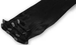 Clips on extensions 50 gram pr pakke - 1# Sort - 55 cm