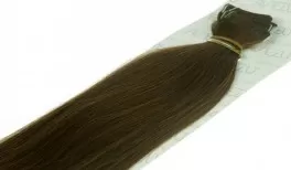 Tape on hair extensions - 60 gram pr. pakke 6# Medium brun