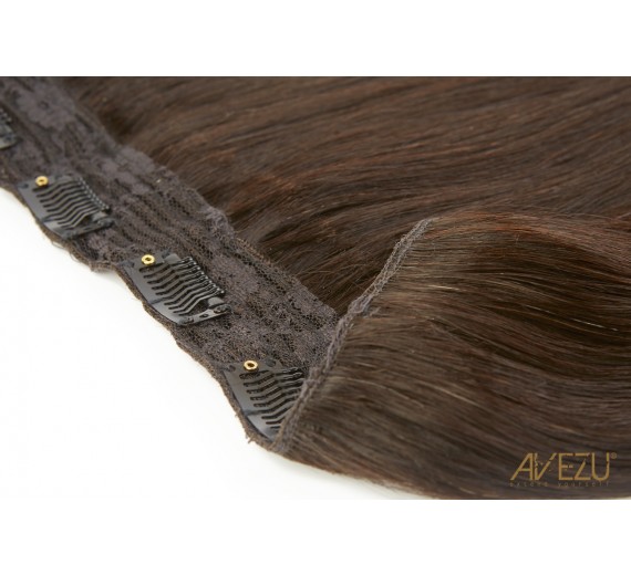2# Brown Clip-on - Luxury double drawn - Hårförlängningar - Köp löshår av hög kvalitet från Avezu.se