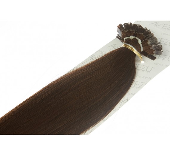 Nail hair äkta Löshår 20 slingo 1 Gram - 2# Brown