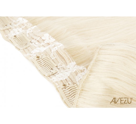 Clip-on 60# Platin blond - Luxury double drawn - Hårförlängningar - Köp löshår av hög kvalitet från Avezu.se