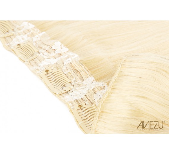 613# Blond Divine Clip-on - Luxury double drawn - Hårförlängningar - Köp löshår av hög kvalitet från Avezu.se