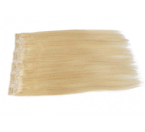 Volume Clip on set äkta Löshår - One pieces - Luksus double drawn - 132 gram - 613# Divine