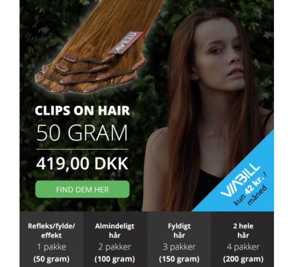 Clip on set äkta Löshår - Hårförlängningar - Tränsar med clips 60/22# Scandicmix 