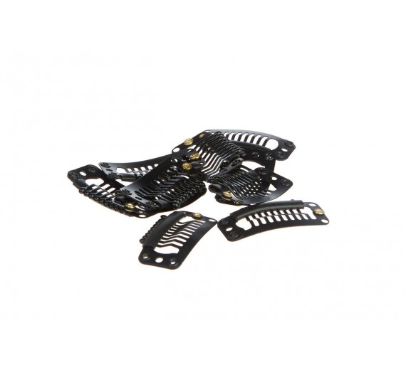 Clip-on - 10 lösa clips - med silikon ytter - Black