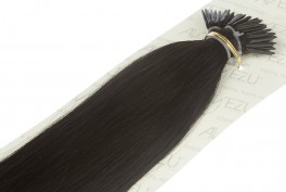 Stick hair äkta Löshår 20 slingo 1 gram - 1# Black