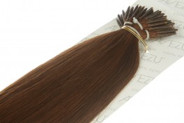 Stick hair äkta Löshår 20 slingo 1 gram - 4# Chocolade