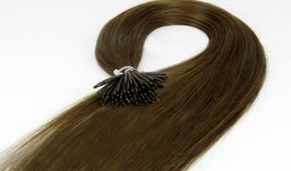 Stick hair äkta Löshår 20 slingo 1 gram - 6# Medium brown