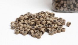 200st - Microringar för äkta Löshår - silikoninsida - Grey