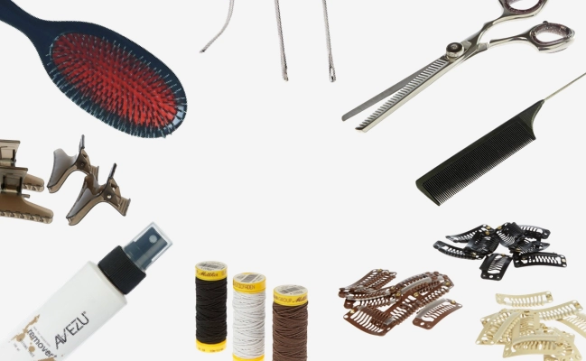 se vores tilbeh&oslash;r til hair extensions