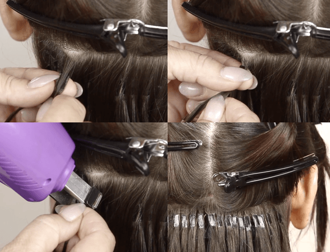 Ultra cold fusion p&aring;s&aelig;tning af hair extensions